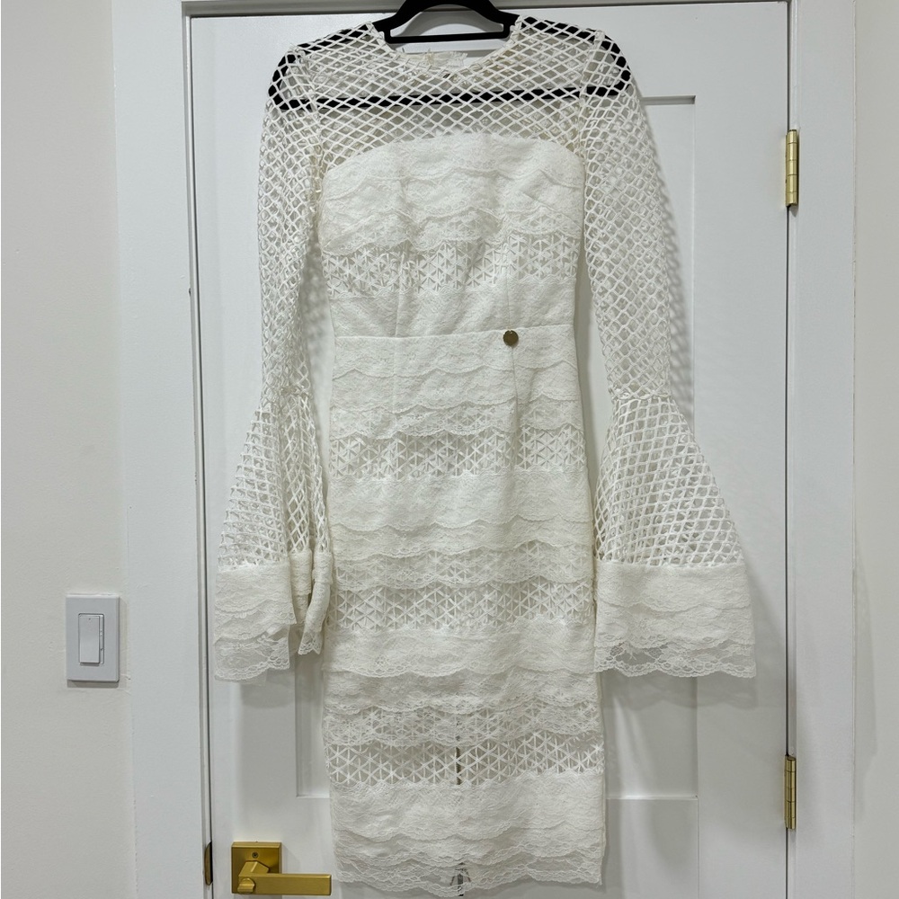 Revolve Bronx and Banco size 2 Elegant White Lace Dress - Picture 2 of 8